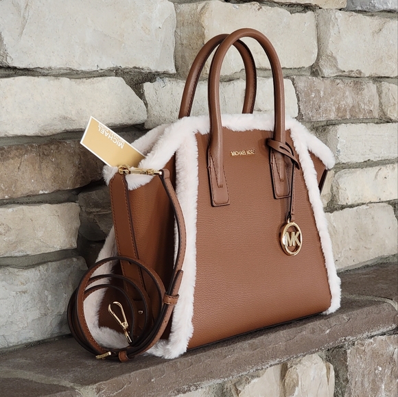 Michael Kors Avril LG Satchel Brown - Picture 2 of 11